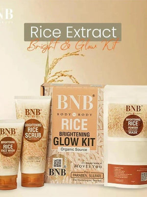 Skin Brightening Rice Facial Kit - Whitening and Exfoliating Set
